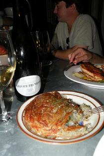 Joseph Leonard restaurant hashbrown potatoes. Calvet-Thunevin with lamb t-bones.